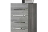 Premium Collection grey nightstand in bedroom setting