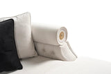 Brooklyn Cream Fabric Tufted Sectional sofa side corner