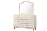 Open drawer view displaying storage space inside Olivia Chest
