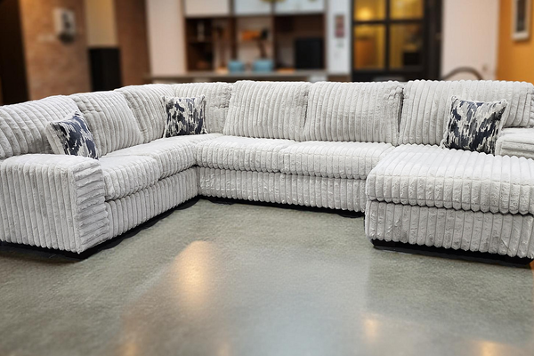 Austin Light Gray 3-Piece Sectional sofa main view