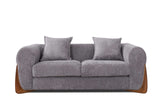Stylus Pewter Living Room Set sofa front angle