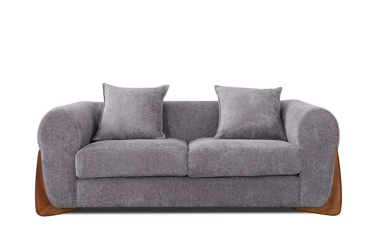 Stylus Pewter Living Room Set sofa front angle