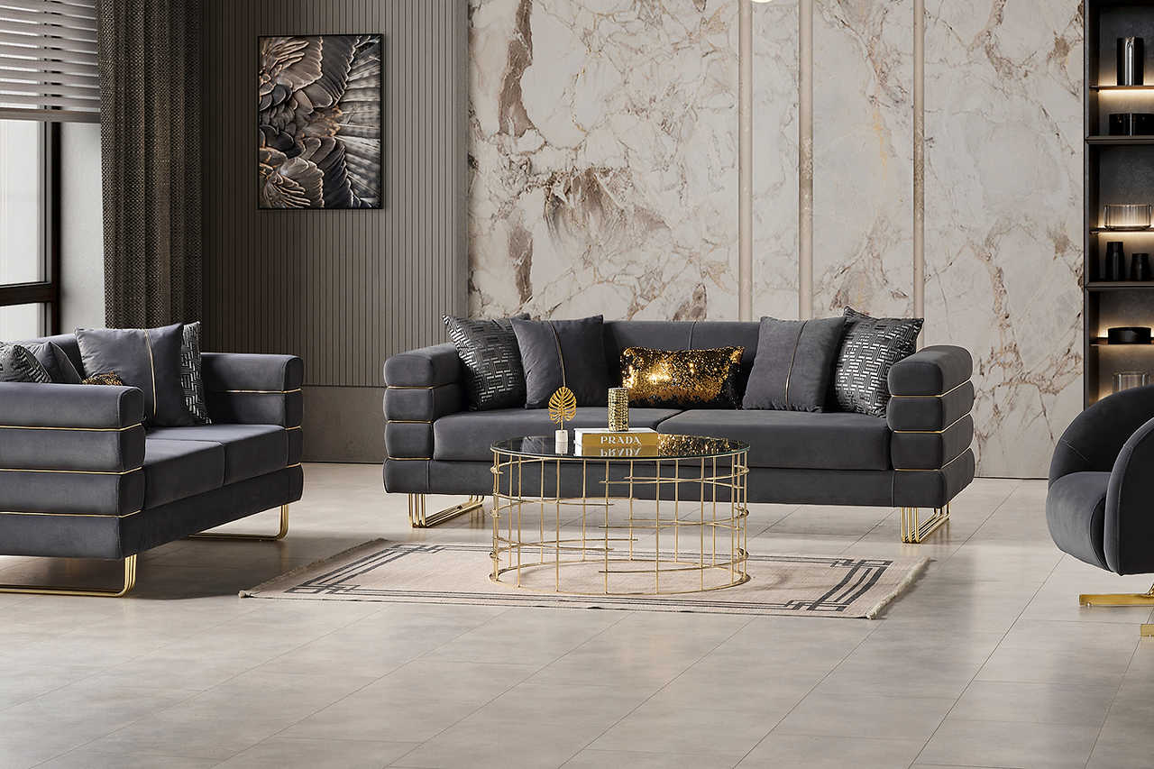 Luma Grey Living Room Set main view