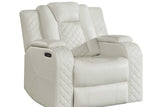 Eclipse Sand Air Leather loveseat Bluetooth speakers and LED lights