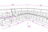 Overall side view of Starlight Sand sectional