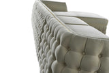 Close-up detail of Sicilya Off White Sectional sofa fabric texture