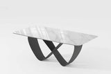 Amara dining table displayed in modern dining room setup