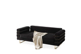 Luma Black Living Room Set side view alternate angle