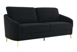 Close-up detail of Lila Black living room set upholstery and finish