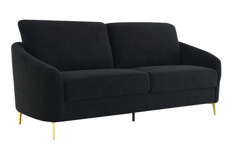 Close-up detail of Lila Black living room set upholstery and finish