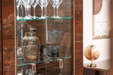 Buffet set within a modern dining room setting
