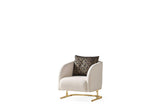 Luma Off White Living Room Set sofa angled front view