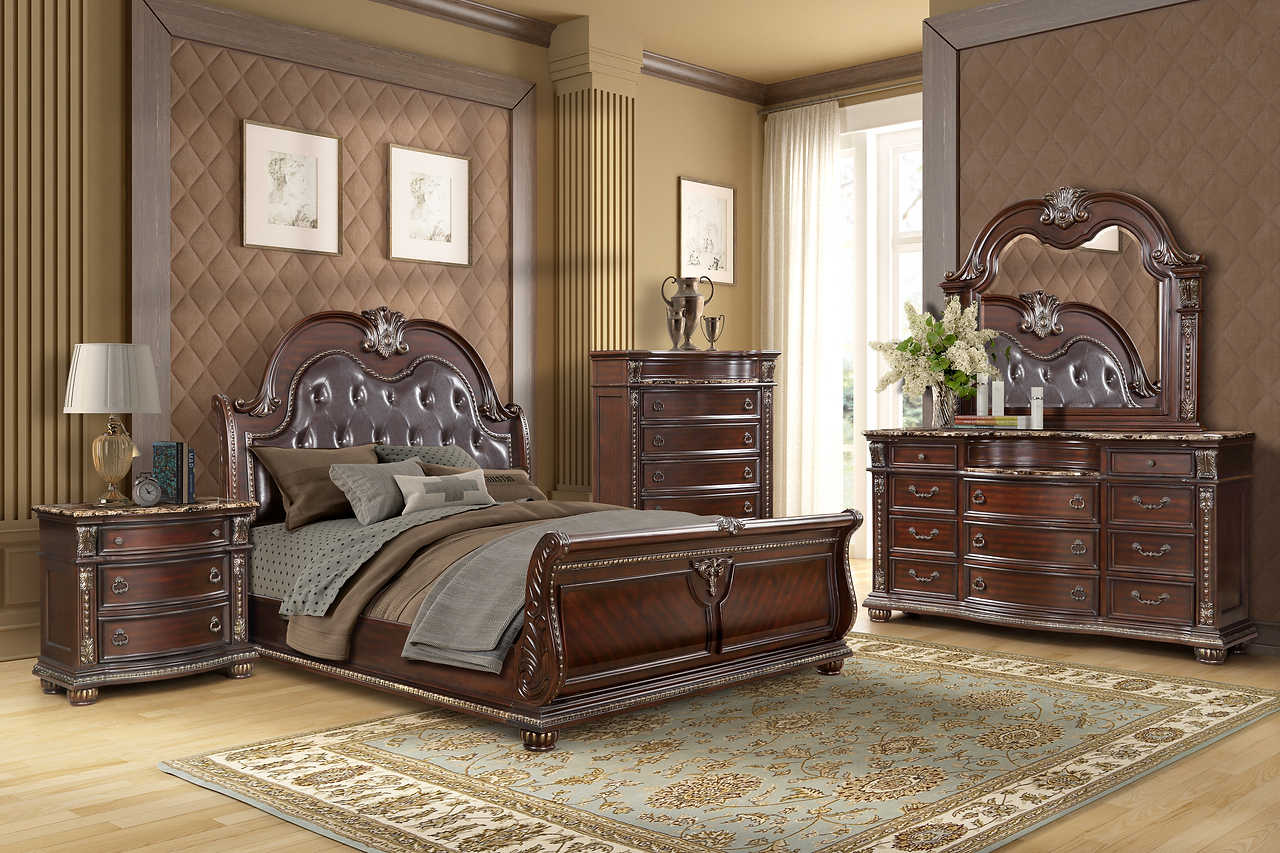 Close-up of dresser drawer handles