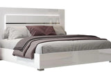 Premium White LED Panel Bedroom Set bed side view