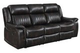 Lavon Brown brown faux leather upholstered reclining recliner side view