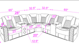 Eclipse sectional Bluetooth speaker and LED light features