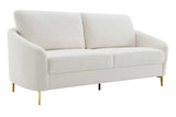 side view of Lila White Living Room Set furniture