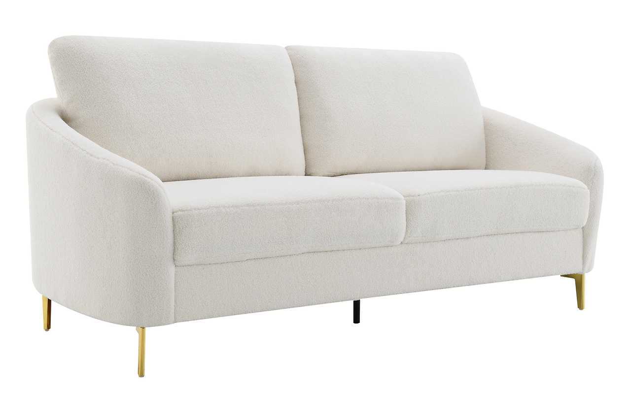 side view of Lila White Living Room Set furniture