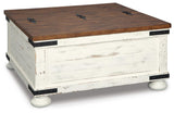 Wystfield White/Brown Coffee Table with 2 End Tables — product image 3