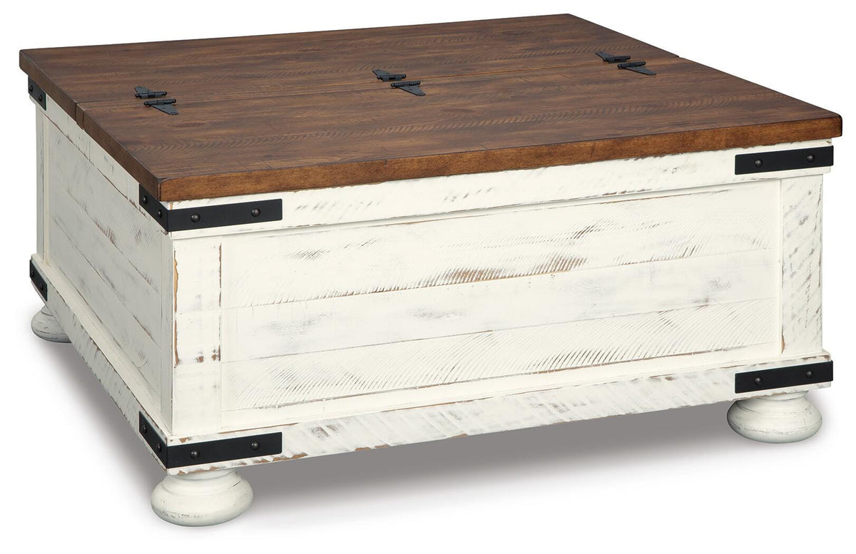 Wystfield White/Brown Coffee Table with 2 End Tables — product image 3
