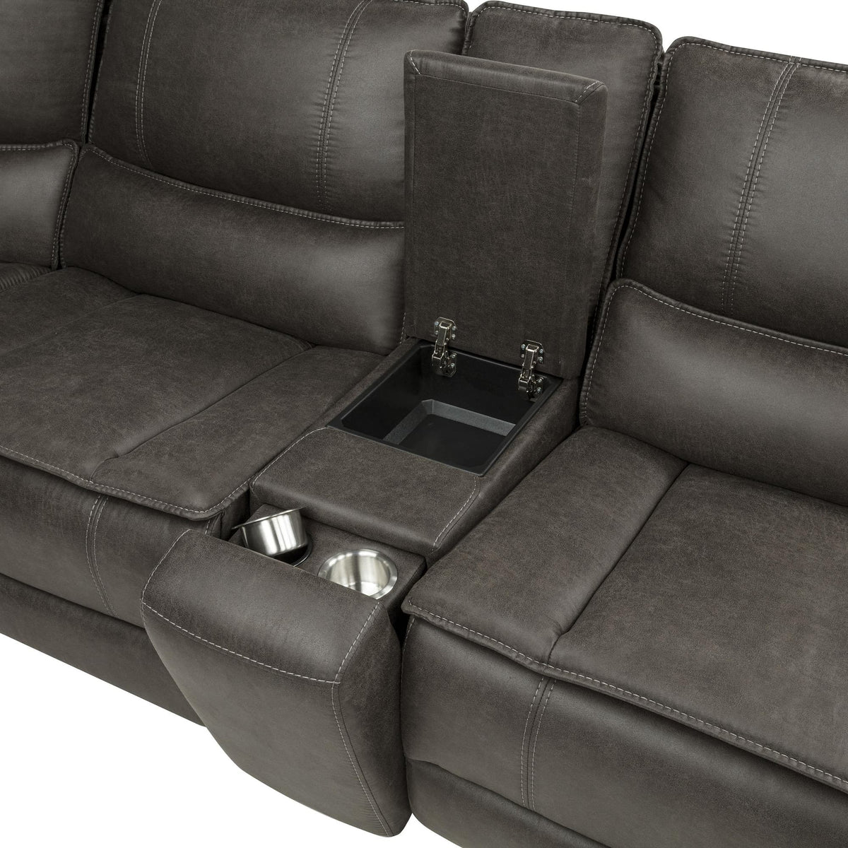 Marcell 3-Piece Power Reclining Loveseat with Charging Console Grey — product image 12