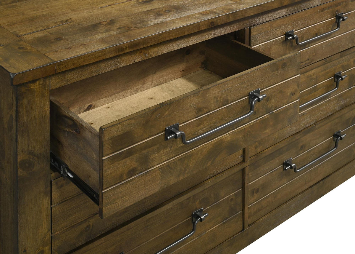 Doherty 6-Drawer Bedroom Dresser Rustic Brown — product image 10