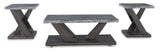 Weathered Gray Faux Marble 3-Piece Coffee Table Set — product image 2