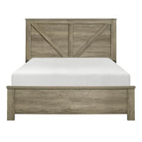 Avenue Rustic Modern Contemporary Solid Pine Wood King Panel Bed - Ella Furniture