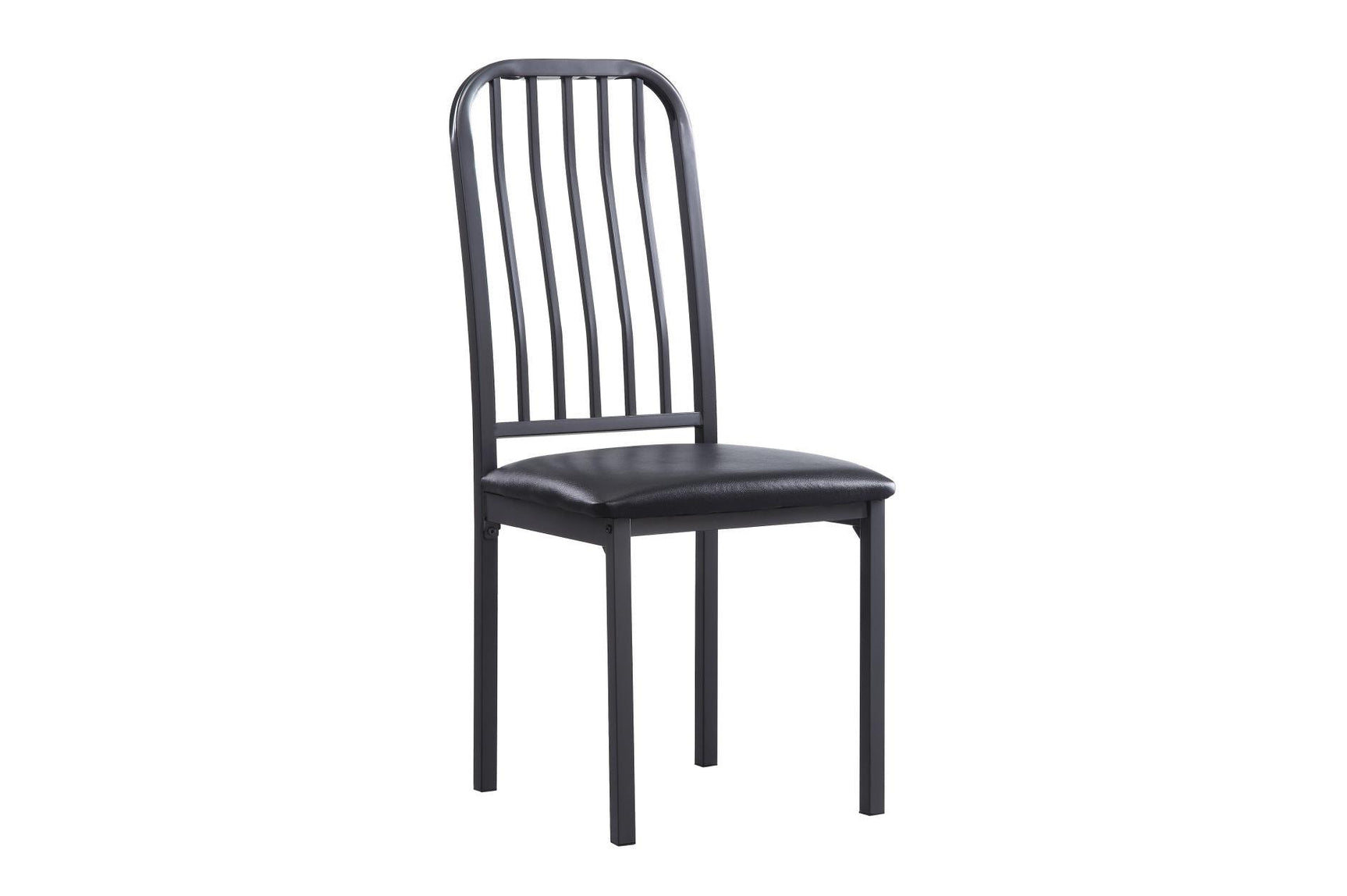 detail view of Tripp Black Hued Faux Leather Dining Room Set dining room furniture