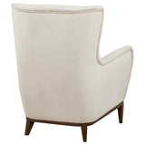 Catala Ivory and Coffee Upholstered High Back Accent Chair — product image 8