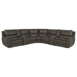 Marcell 7-Piece L-Shaped Power Reclining Sectional with Dual Consoles Grey — product view
