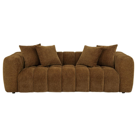 Lazaro 3-piece Fabric Upholstered Wide Channel Sofa Set Bronze — product image 4