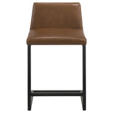 Vardon Dark Brown Genuine Leather Counter Height Chairs (Set of 2) — product image 3