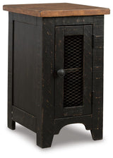 Valebeck Black/Brown Coffee Table with 2 End Tables — angled view