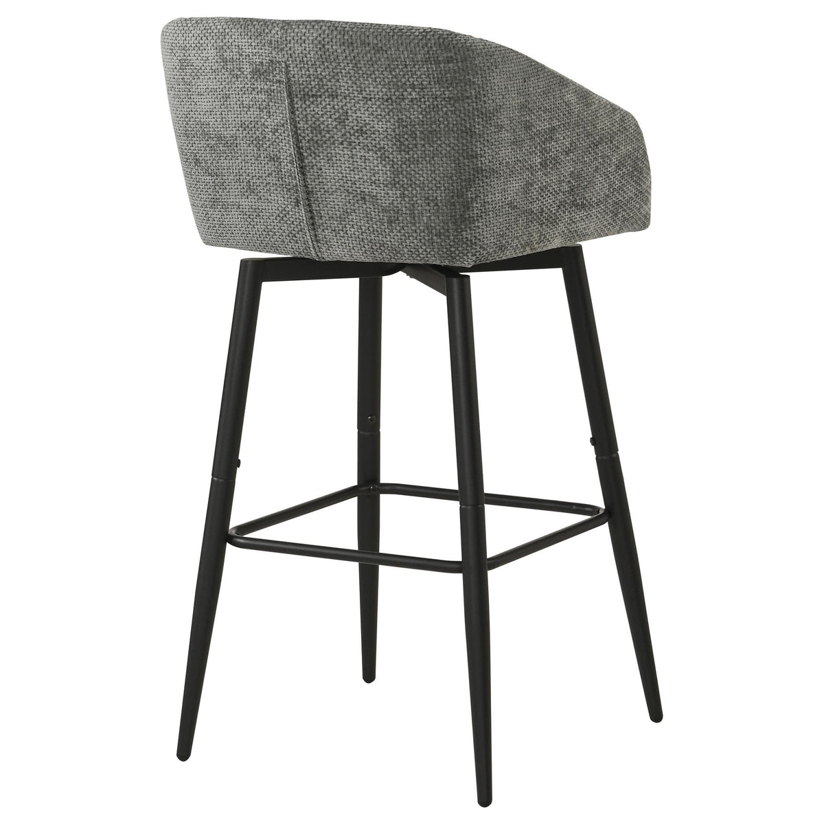 Rainer Charcoal Fabric Upholstered Swivel Bar Chair Set of 2 — product image 7
