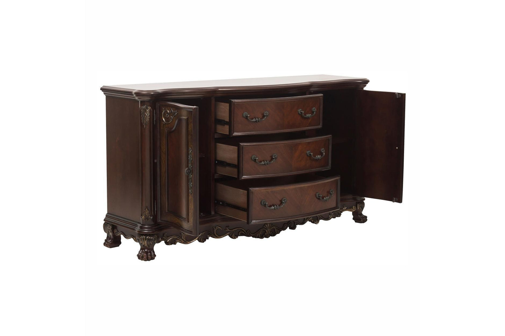 Deryn Park Cherry Modern Classic Traditional Solid Wood Upholstered Oval Dining Room Set - Ella Furniture