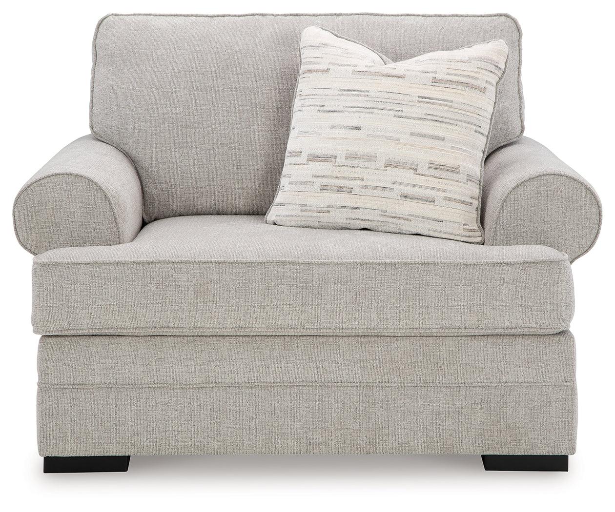 Eastonbridge Shadow Chenille Oversized Chair close-up of fabric and cushions