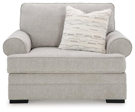Eastonbridge Shadow Chenille Oversized Chair close-up of fabric and cushions