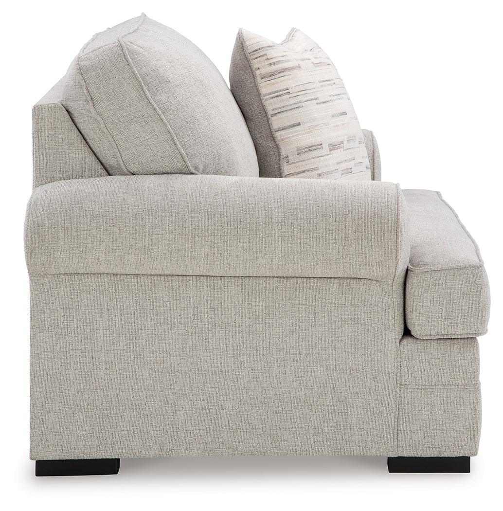 Eastonbridge Shadow Chenille Oversized Chair accent pillow detail