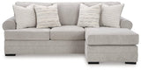 Detail of chenille upholstery on Eastonbridge Shadow Sofa Chaise