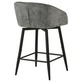 Rainer Fabric Upholstered Swivel Counter Height Chair Charcoal Set of 2 — product image 7