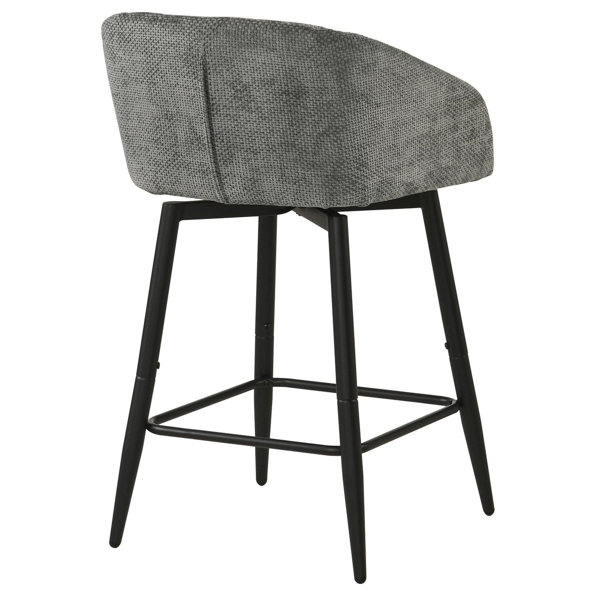 Rainer Fabric Upholstered Swivel Counter Height Chair Charcoal Set of 2 — product image 7
