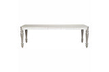 Orsina Pearl Faux Leather Rectangular Dining Room Set main view