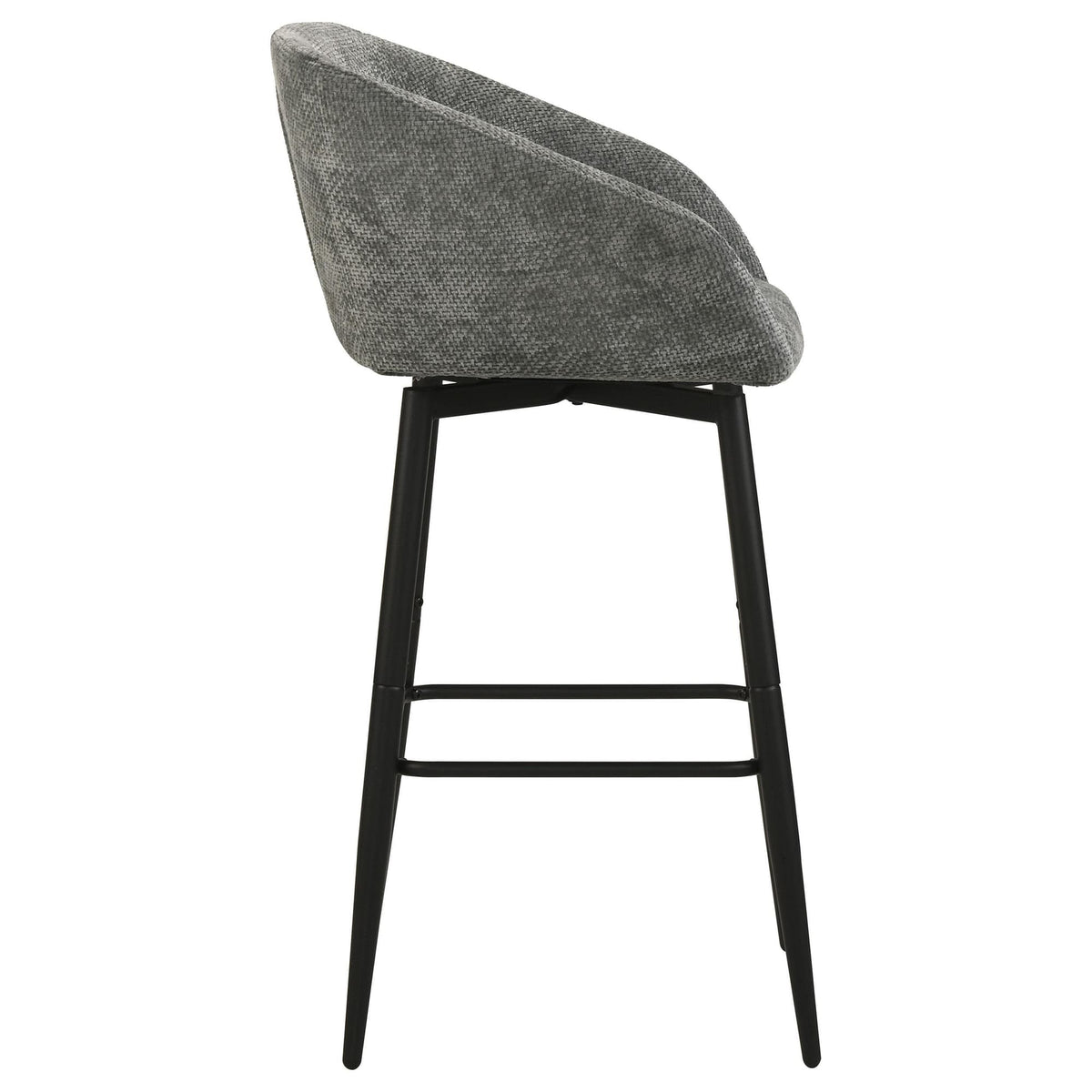 Rainer Charcoal Fabric Upholstered Swivel Bar Chair Set of 2 — product image 8