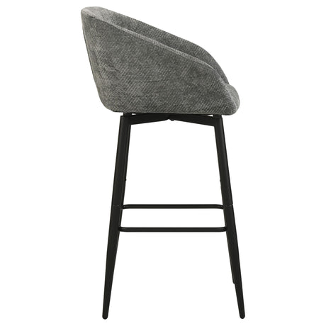 Rainer Charcoal Fabric Upholstered Swivel Bar Chair Set of 2 — product image 8