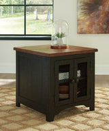 Valebeck Black/Brown 2 End Tables — product view