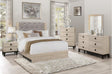 Whiting Gray Linen Tufted Panel Bedroom Set bed main view