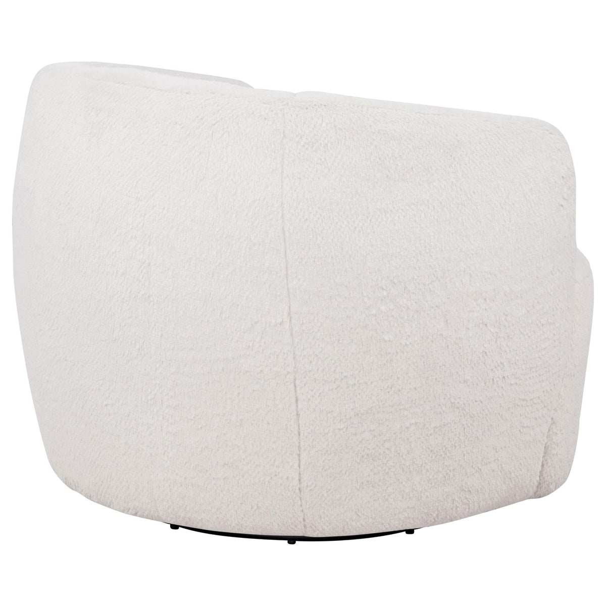 Hudson Faux Fur Swivel Accent Chair Ecru — product image 6