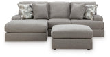 Lindon Smoke 2-Piece Sectional with Chaise and Oversized Accent Ottoman — product image 2