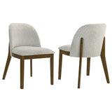 Mueller Upholstered Dining Side Chair Brown and Beige Set of 2 — product view